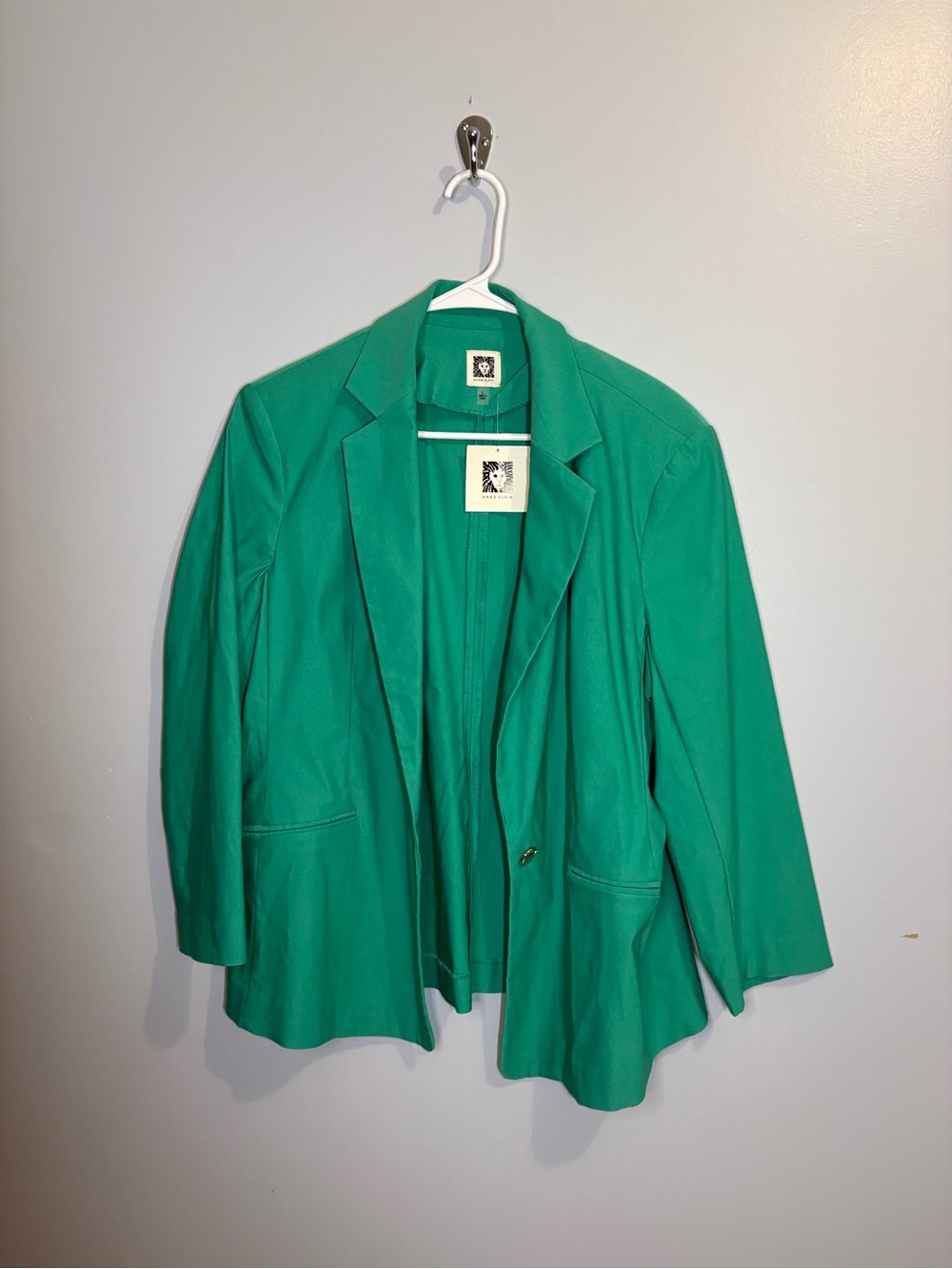 Brand New Anne Klein Green Women's Single-Button Blazer Jacket Large Business - Picture 3 of 9